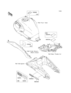 KLE650 Лейбл предостережения
