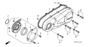 SES150 Крышка картера левая