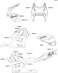 ZX600 Decals(red / violet royal)(zx600-f2)