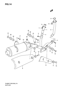 DL650 (ABS) Muffler comp