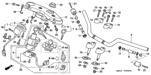 CB1300S (ABS) Handle pipe / top bridge
