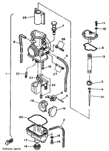 YZ250 Карбюратор