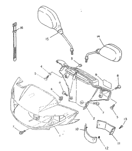 CY50R Carenado de faro delantero