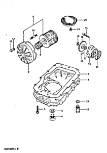 GSX400 Oil pump - oil filter