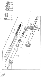 CW50RS Передняя вилка