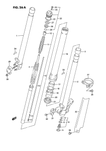 RMX250 Передняя вилка