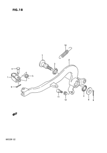 RM125 Передний суппорт