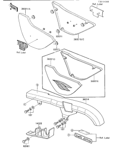 KZ250 Side covers / belt cover