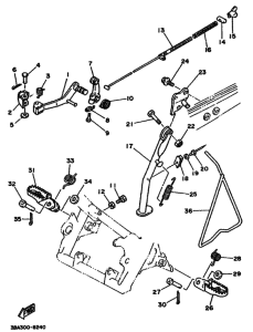 TY250R TY250 Support & repose pied