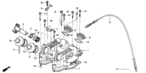 XR250R Крышка головки цилиндров