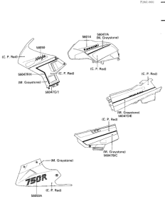 ZX750 Наклейки