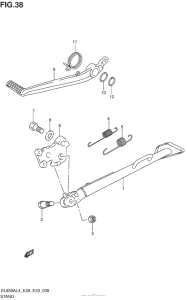 DL650 (ABS) Подножка