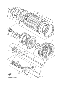XJR1300 Сцепление