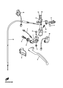 WR250F Interruptor  manillar&palanc
