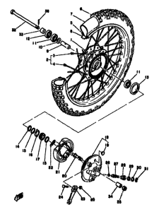 TY50M Переднее колесо