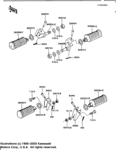 KZ1100 Подножки