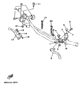 WR200R Handle switch. lever