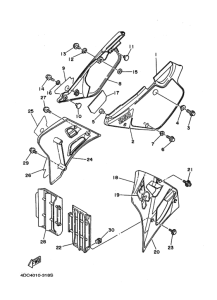 WR250Z Боковые обтекатели
