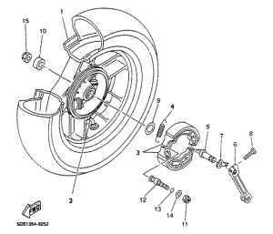 YP125 Переднее колесо
