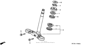 CB900F Траверса нижняя