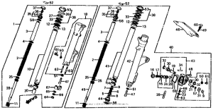 VF700S Передние аммортизаторы