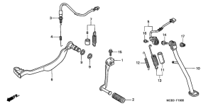 XL650V Pedal / stand