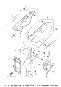 YZ85A Боковые обтекатели