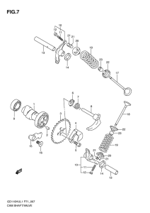 GD110 Распредвал  /  клапан