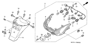 FJS600 Taillight / rear fender