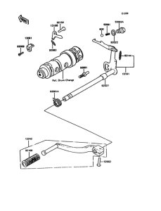 KH125 Механизм переключения передач