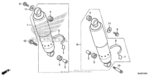 VT750C Rear shock absorber (1)
