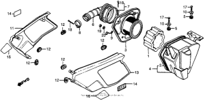XR80 Air cleaner + side cover 83-84