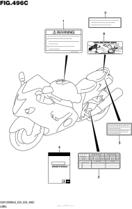 GSX1300R (ABS) Label (Gsx1300Ral6 E33)