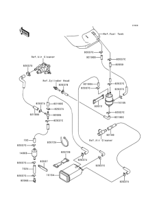 ZX900 Испарительная система топлива