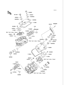 VN750 Крышка головки цилиндров