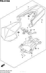 GSX-R1000 Seat Tail Box (Optional)