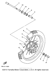 YZ250N Переднее колесо