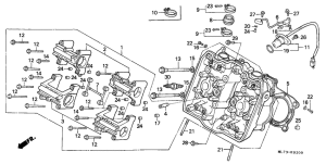 VFR750F Головка цилиндров