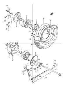 PV50 Rear wheel complete assy