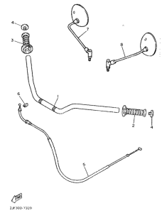 FZX750 Steering handle. cable