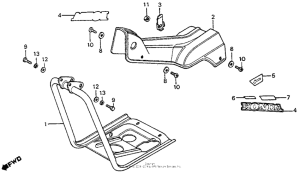 CT90 Main pipe cover + crankcaseprotector