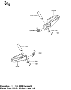KX125 Подножки