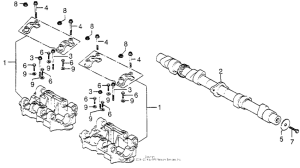 CB750 Camshaft + camshaft holder