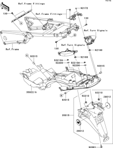 ZX1400 Заднее крыло
