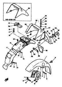 XS500 Front fender. rear fender