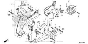 VFR1200F (DCT) Нижний обтекатель