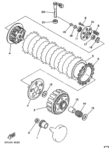 YZ125 Сцепление