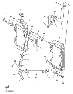 WR400F Radiator. hose