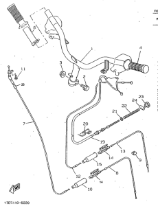 CW50 Steering handle. cable