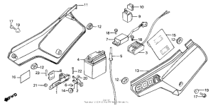  Side cover + battery
